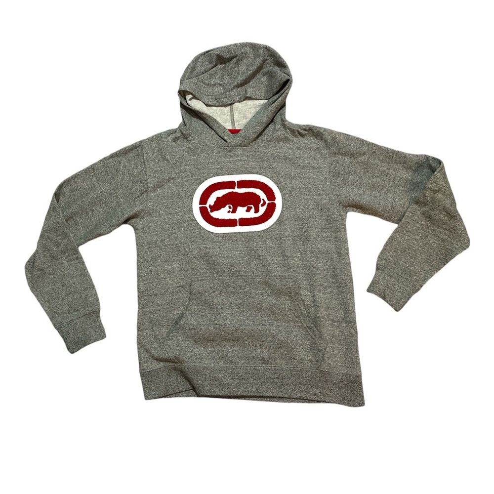 Ecko unltd junior large grey pullover hoodie with rhino design